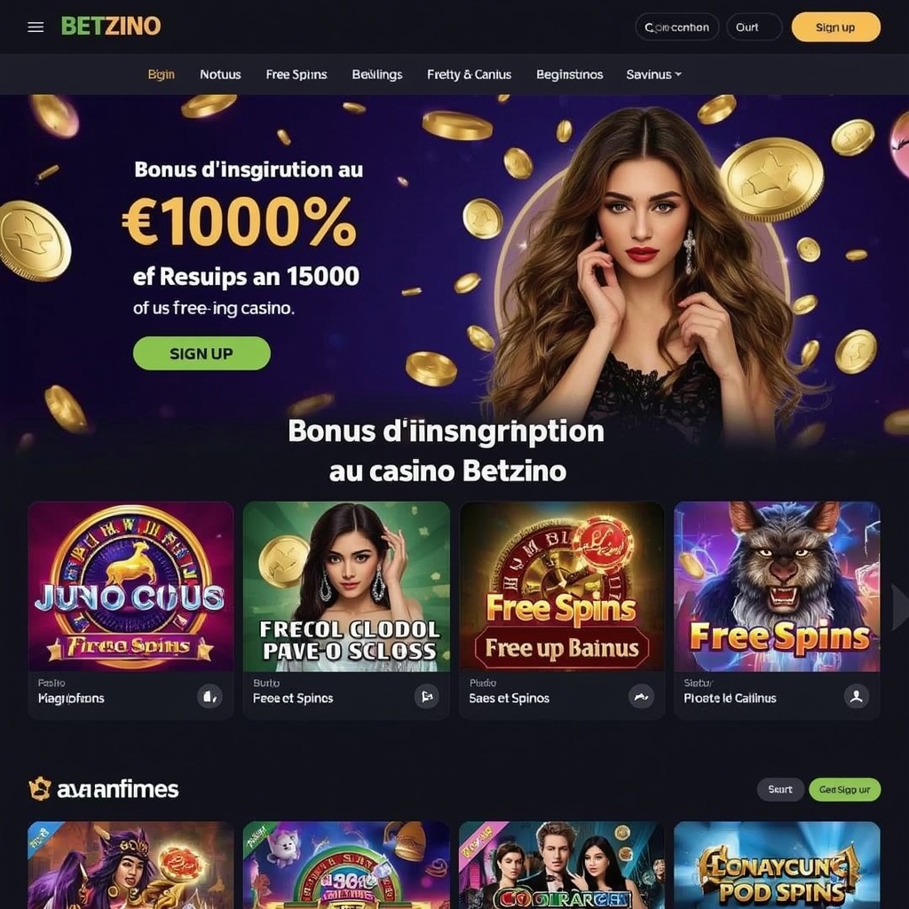 Bonus d'inscription au casino Betzino — Guide complet et astuces